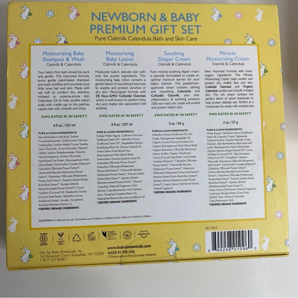 NWT Bundle of Baby Bath Day Essentials Babo Botanicals, Cloud Island, Softan - Picture 3 of 7